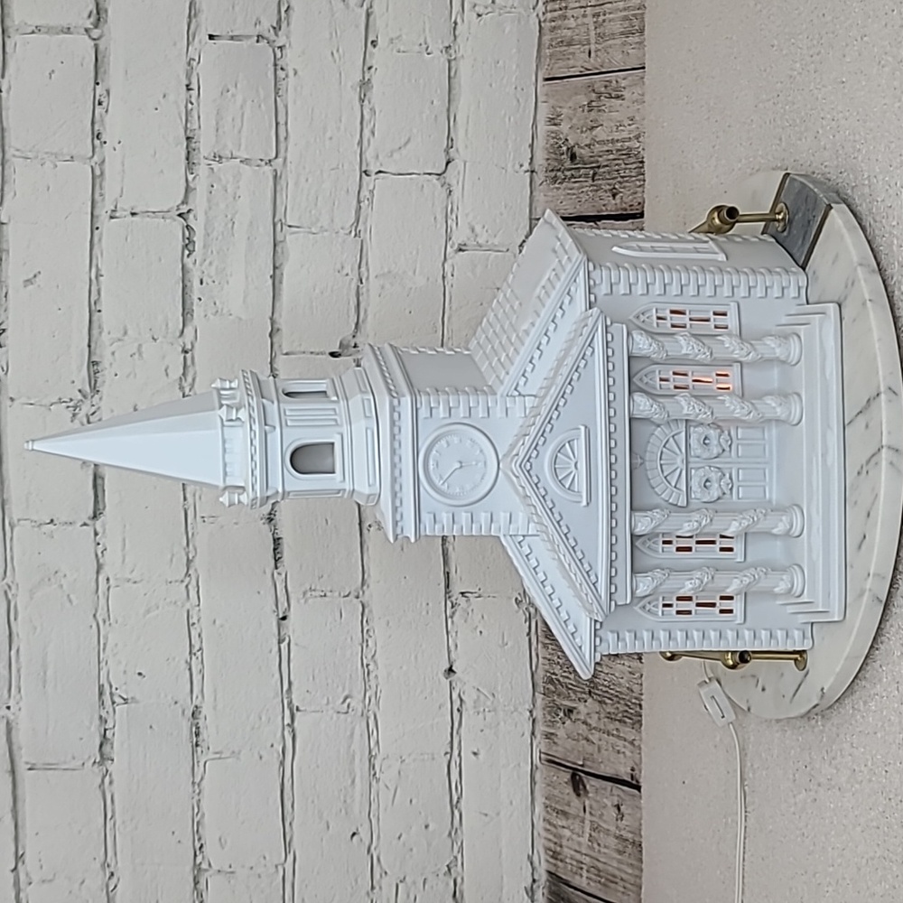 Department 56 Vtg Holiday Winter Silhouette Porcelain "Cathedral Facade" #7808-5
